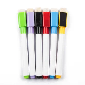 Colorful School classroom Whiteboard Pen Dry White Board Markers Built In Eraser Student children's drawing pen 6Pcs/lot
Colorful School classroom Whiteboard Pen Dry White Board Markers Built In Eraser Student children's drawing pen 6Pcs/lot