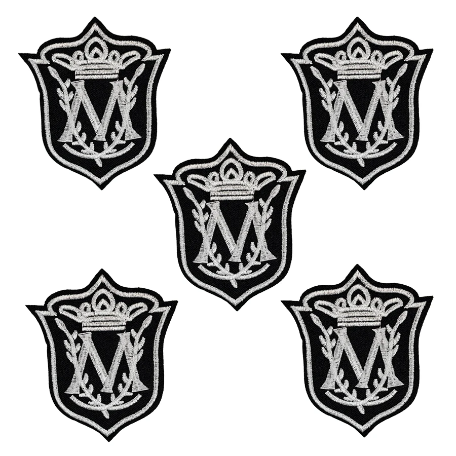 Image Custom Badge style patch for clothing iron embroidered patches applique iron on patches sewing accessories for clothes 10pcs lot