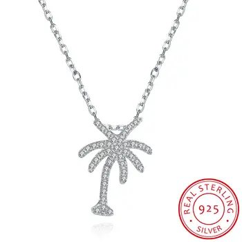 SILVERHOO 925 Sterling Silver Coconut Tree Shape Pendant Crystal Zircon Necklace For Women Engagement Jewelry
SILVERHOO 925 Sterling Silver Coconut Tree Shape Pendant Crystal Zircon Necklace For Women Engagement Jewelry