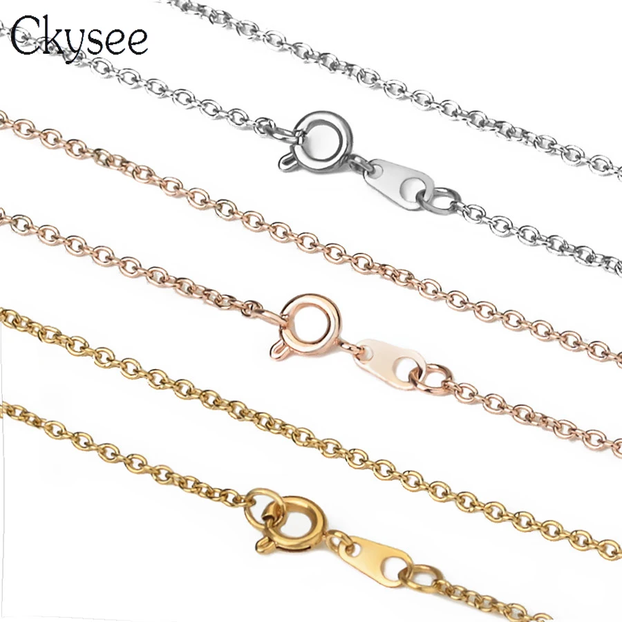 Ckysee 3Pcs/lot Stainless Steel Bulk Chain With Ring Buckle Gold Silver Color Cable Chain Diy Necklace Jewelry Making Findings
Ckysee 3Pcs/lot Stainless Steel Bulk Chain With Ring Buckle Gold Silver Color Cable Chain Diy Necklace Jewelry Making Findings