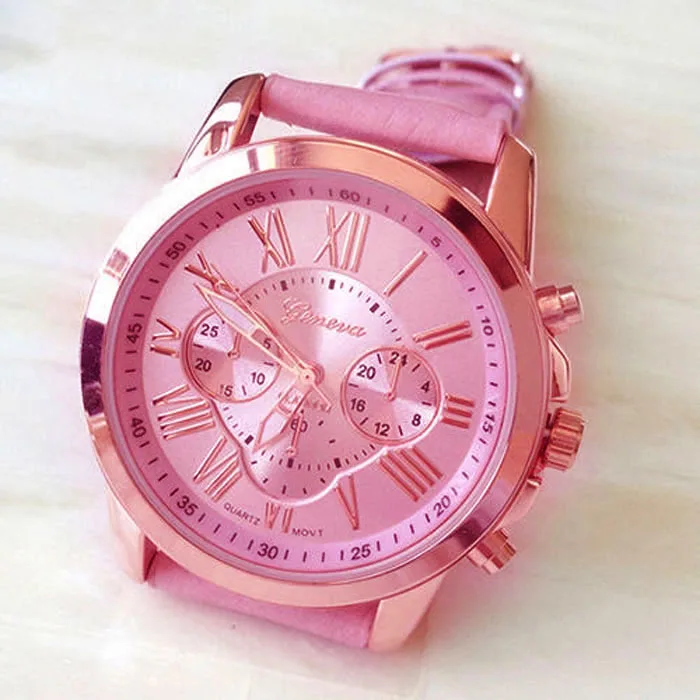 Dress Lady Watch New Women's Fashion Geneva Roman Numerals Faux Leather Analog Quartz Wrist Watch For Dropshipping
Dress Lady Watch New Women's Fashion Geneva Roman Numerals Faux Leather Analog Quartz Wrist Watch For Dropshipping