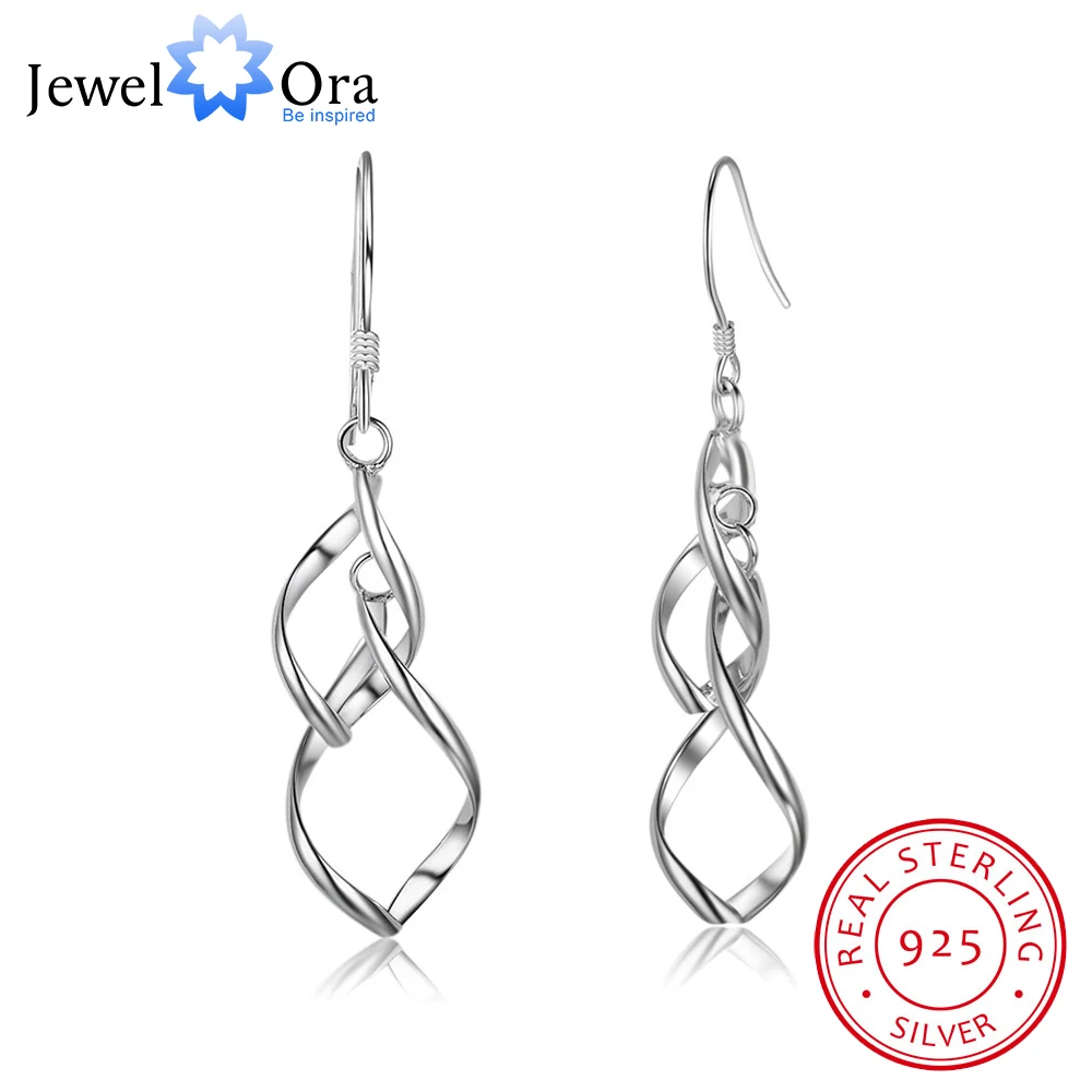 New Women 925 Sterling Silver Drop Earring Long Leaf Shape Fringed Ornament Double Twisted Earrings (JewelOra EA101990)
New Women 925 Sterling Silver Drop Earring Long Leaf Shape Fringed Ornament Double Twisted Earrings (JewelOra EA101990)