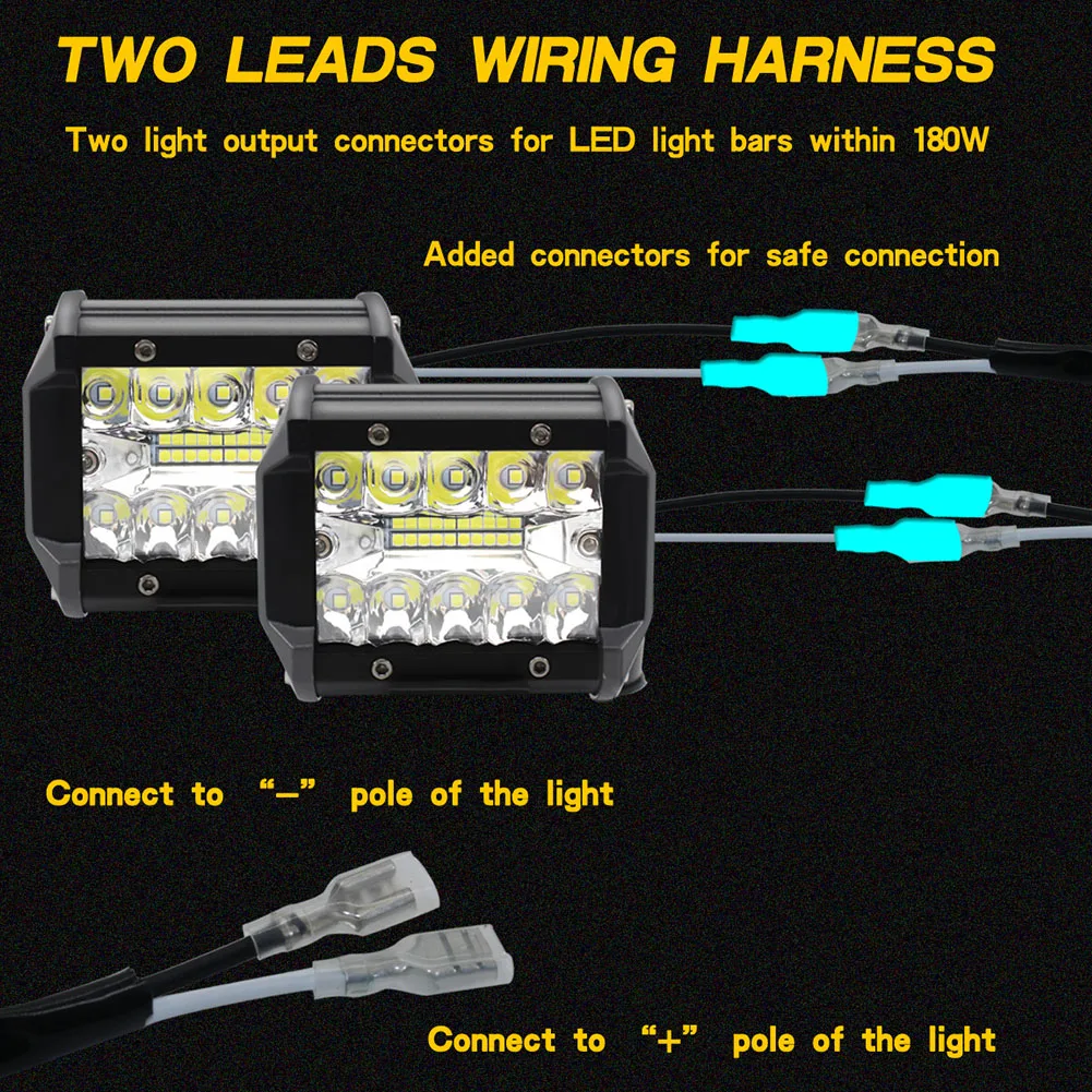 Universal Harness Cable Fog Driving Light Bar Wiring Switch Kit Loom 12V 24V Car 1 To 2 ON OFF Durable Relay
Universal Harness Cable Fog Driving Light Bar Wiring Switch Kit Loom 12V 24V Car 1 To 2 ON OFF Durable Relay