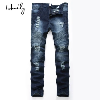 HMILY Men's vintage holes patch slim skinny ripped jeans Casual trendy painted distressed denim beggar male brand pants
HMILY Men's vintage holes patch slim skinny ripped jeans Casual trendy painted distressed denim beggar male brand pants