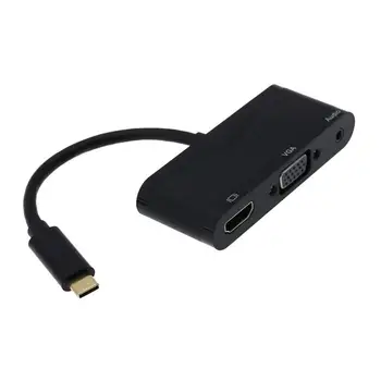 3 in 1 USB 3.1 adapter, Type C to HDMI+VGA+3.5mm Audio Female Adaptor for Macbook Laptop Google New Chromebook
3 in 1 USB 3.1 adapter, Type C to HDMI+VGA+3.5mm Audio Female Adaptor for Macbook Laptop Google New Chromebook