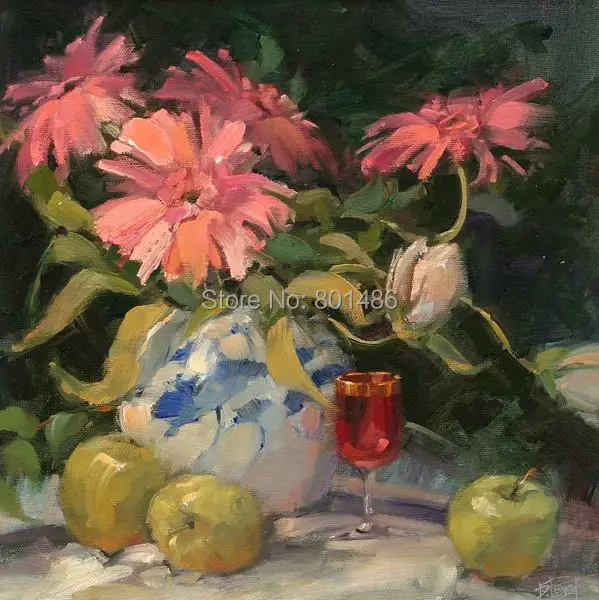 Printed paintings of impression still life painting on canvas HQ giclee print pink daisy and pears for home bedroom decoartion
Printed paintings of impression still life painting on canvas HQ giclee print pink daisy and pears for home bedroom decoartion