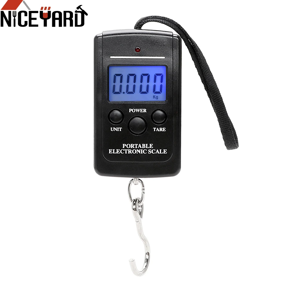 NICEYARD 40kg/88lb Portable Fishing Scale Electronic Hook Travel Luggage Scale Mini LCD Display Weighting Digital
NICEYARD 40kg/88lb Portable Fishing Scale Electronic Hook Travel Luggage Scale Mini LCD Display Weighting Digital