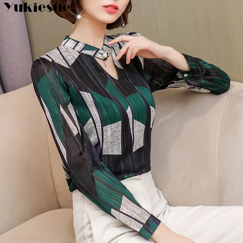 2019 fashion print striped chiffon blouse women shirt long sleeve plus size women tops stripe OL blouse women's clothing blusas
2019 fashion print striped chiffon blouse women shirt long sleeve plus size women tops stripe OL blouse women's clothing blusas