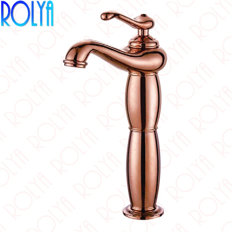 ROLYA New Arrival Factory Direct Wholesale Rose Golden Single Handle Vessel Faucet High Body Bathroom Sink Mixer Taps
ROLYA New Arrival Factory Direct Wholesale Rose Golden Single Handle Vessel Faucet High Body Bathroom Sink Mixer Taps