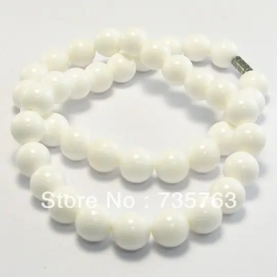 xiuli 00283 Natural White Tridacna Stone Necklace - 10 mm 
xiuli 00283 Natural White Tridacna Stone Necklace - 10 mm