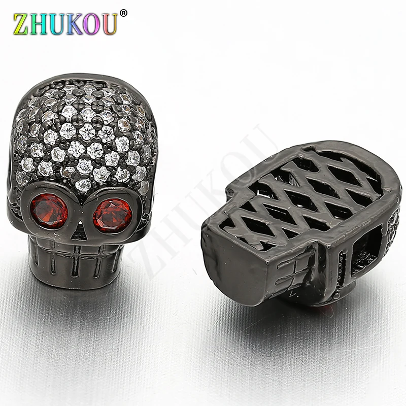 9*13mm Red Eyes Cubic Zirconia Skull Head Beads for DIY Jewelry Findings Accessories, Hole: 2.6mm, Model: VZ113
9*13mm Red Eyes Cubic Zirconia Skull Head Beads for DIY Jewelry Findings Accessories, Hole: 2.6mm, Model: VZ113
