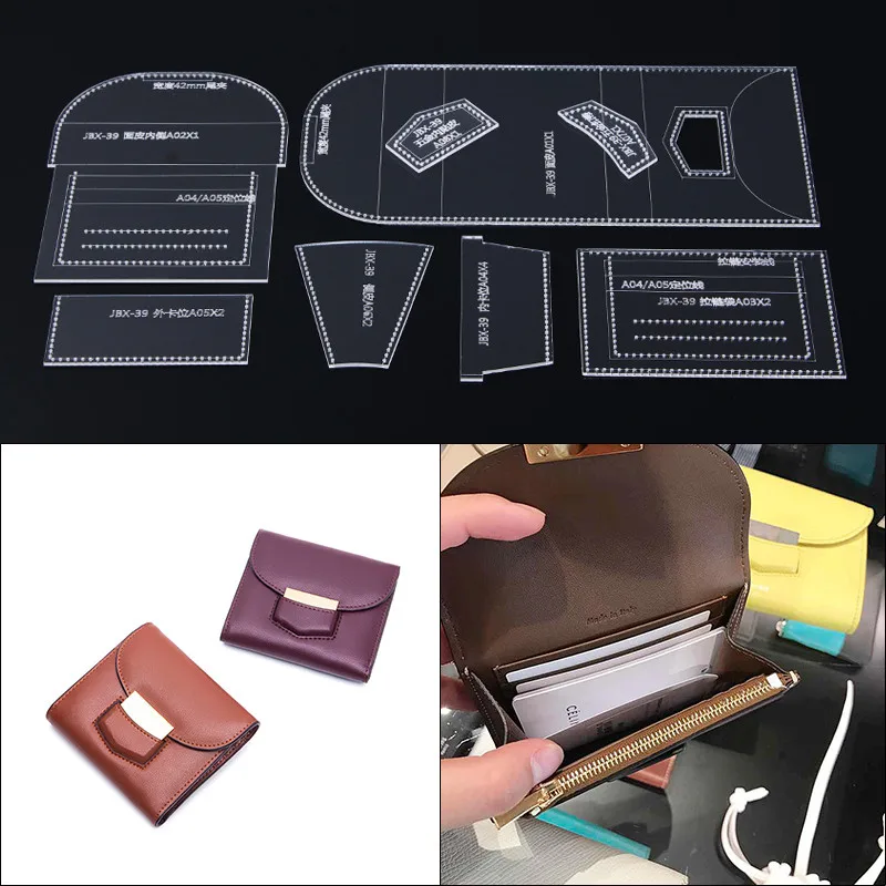 1 Set DIY Acrylic Clear Card Bag Purse Wallet Stencil Leather Template DIY Leathercraft Tools 10.5*14*2cm
1 Set DIY Acrylic Clear Card Bag Purse Wallet Stencil Leather Template DIY Leathercraft Tools 10.5*14*2cm
