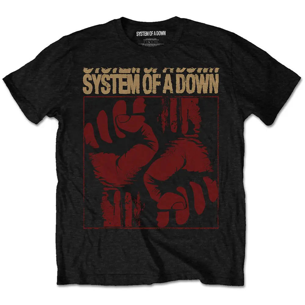 

System Of A Down 'Fistacuff' T-Shirt - NEW & OFFICIAL! Short Sleeves Cotton T Shirt top tee Original Tops Novelty