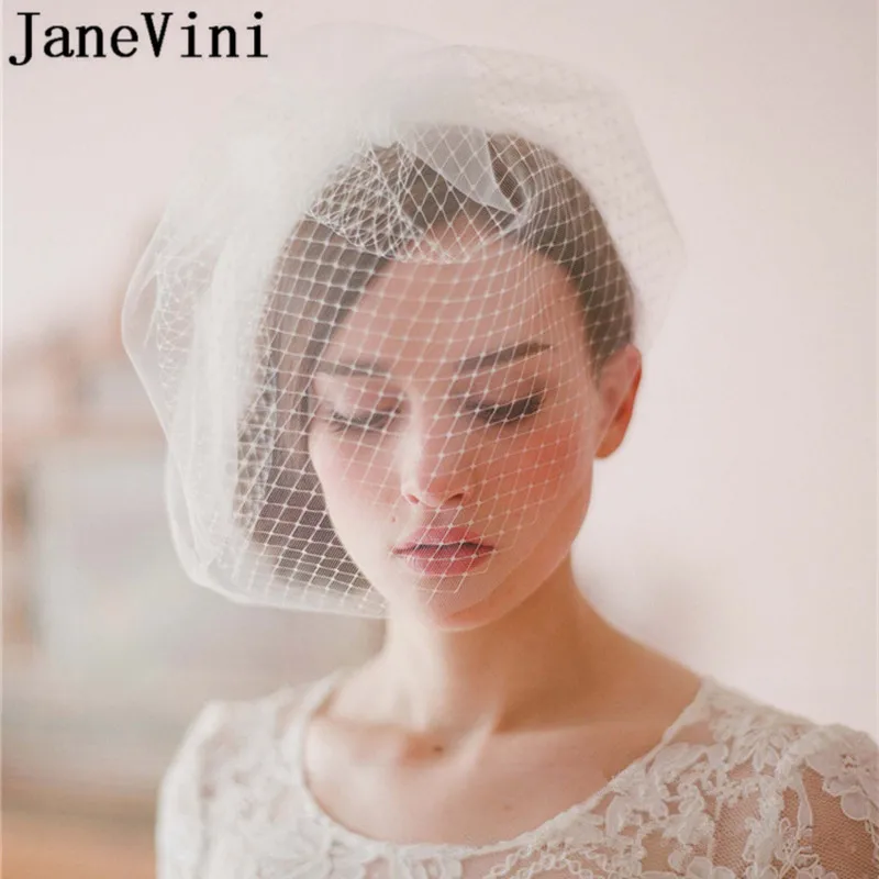 JaneVini Vintage Bird Cage Veil Two-Layer White Mesh Birdcage Wedding Veil Short Bridal Veils With Comb Bride Bruidssluier Kort
JaneVini Vintage Bird Cage Veil Two-Layer White Mesh Birdcage Wedding Veil Short Bridal Veils With Comb Bride Bruidssluier Kort