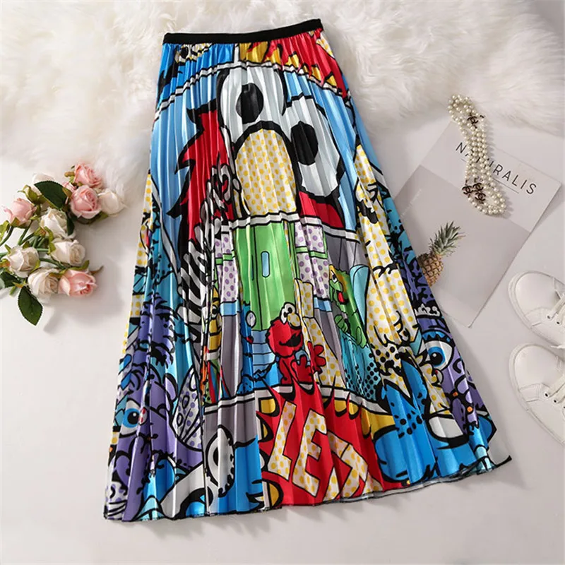 Summer Women New-Coming Europen Cartoon Pattern High Elasticity Pleated skirt High Street Style A-line Mid-Calf Christmas Skirt
Summer Women New-Coming Europen Cartoon Pattern High Elasticity Pleated skirt High Street Style A-line Mid-Calf Christmas Skirt