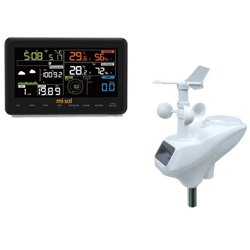 Wireless Weather Station WiFi Connection upload data to web wunderground Thermometer Hygrometer Weather Station Center
Wireless Weather Station WiFi Connection upload data to web wunderground Thermometer Hygrometer Weather Station Center