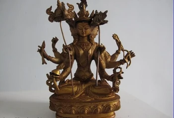 song voge gem S0113 Tibet Buddhism Bronze Gilt Usnisa sitatapatra Three Face Eight Arms hands Buddha
song voge gem S0113 Tibet Buddhism Bronze Gilt Usnisa sitatapatra Three Face Eight Arms hands Buddha