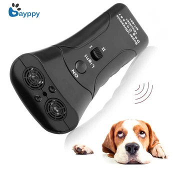 

High Quality Newest Ultrasonic Dog Chaser Stop Aggressive Animal Attacks Repeller for Dogs Anti Barking Stop Bark Flashlight