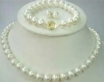 Natural 9-10mm White Pearl Necklace Bracelet & Earring
Natural 9-10mm White Pearl Necklace Bracelet & Earring