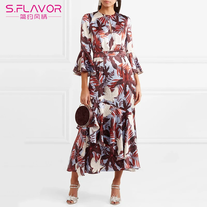 S.FLAVOR Women Floral Print Dress Casual Butterfly Sleeve Patchwork Slim Dress Spring Summer Elegant Vintage Party Vestidos
S.FLAVOR Women Floral Print Dress Casual Butterfly Sleeve Patchwork Slim Dress Spring Summer Elegant Vintage Party Vestidos