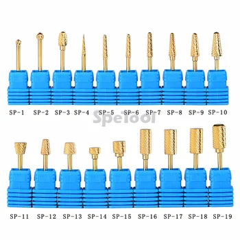 SpeTool 19 Shapes Available Gold Plated Tungsten Carbide Nail Drill Bit Nail Art Tool Accessory For Electric Manicure Remove gel
SpeTool 19 Shapes Available Gold Plated Tungsten Carbide Nail Drill Bit Nail Art Tool Accessory For Electric Manicure Remove gel