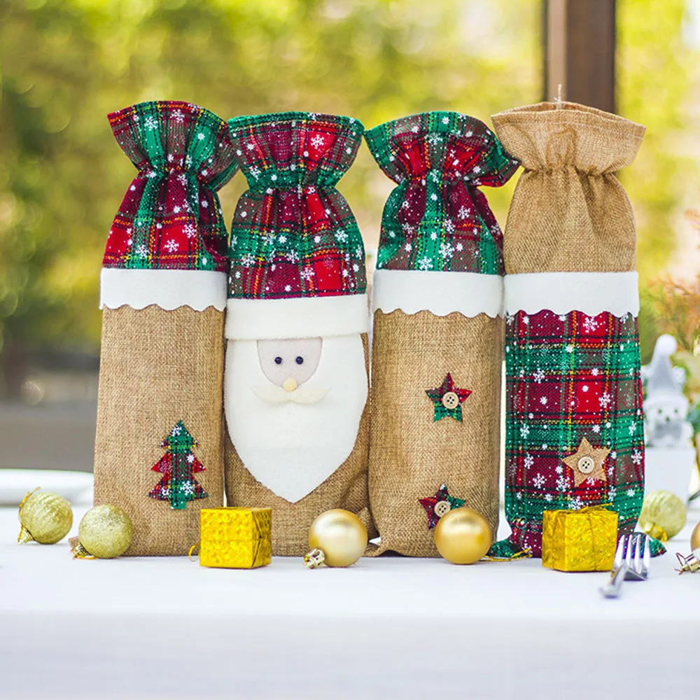 ISHOWTIENDA Wine Bottle Cover Ornament Clothes Set Xmas Santa Reindeer Table Decor Christmas Decorations Gift Xmas Navidad Decor 
ISHOWTIENDA Wine Bottle Cover Ornament Clothes Set Xmas Santa Reindeer Table Decor Christmas Decorations Gift Xmas Navidad Decor