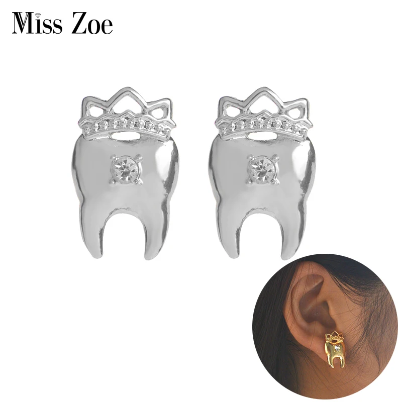 Dentist Crown teeth Zircon tooth Stud Earrings Nurse Doctor Women medical jewelry Graduation Gift for Medical students Wholesale
Dentist Crown teeth Zircon tooth Stud Earrings Nurse Doctor Women medical jewelry Graduation Gift for Medical students Wholesale