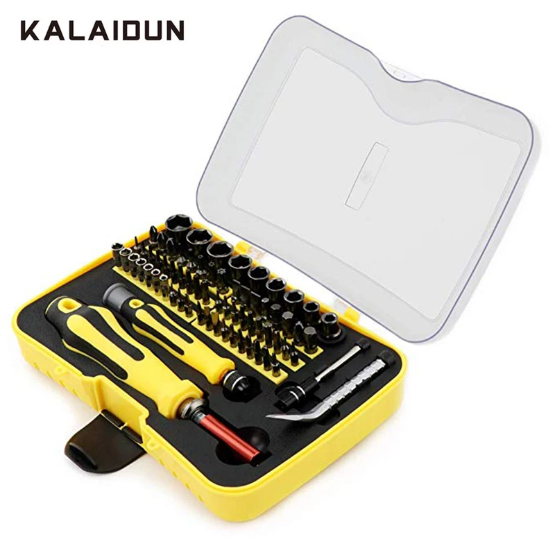 KALAIDUN Screwdriver Set 70 In 1 Torx Bit Sets Precision Multifunction Repair Hand Tool Kit For Mobile Phone PC Cameras Watches
KALAIDUN Screwdriver Set 70 In 1 Torx Bit Sets Precision Multifunction Repair Hand Tool Kit For Mobile Phone PC Cameras Watches