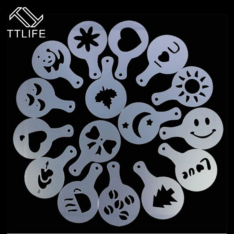 TTLIFE 16pc Cake Duster Templates Coffee Stencils Latte Cappuccino Barista Pull Flower Art Stencils Drawing Molds Printing Model
TTLIFE 16pc Cake Duster Templates Coffee Stencils Latte Cappuccino Barista Pull Flower Art Stencils Drawing Molds Printing Model