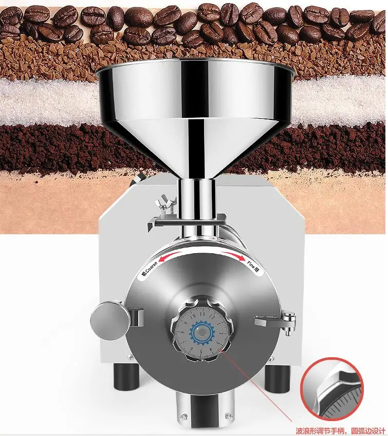 1.5KW Commercial Stainless Steel Grinder Ultra-fine Cereals Coffee Grains Spices Mill Machine Electric Flour Grinding Machine
1.5KW Commercial Stainless Steel Grinder Ultra-fine Cereals Coffee Grains Spices Mill Machine Electric Flour Grinding Machine