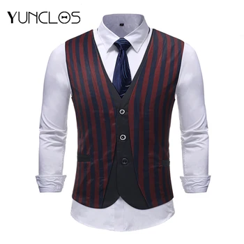 YUNCLOS New Arrivel Mens Waistcoats Vests Slim Fit Men Vest Suit Striped Coletes Chaleco Hombre For Party Wedding
YUNCLOS New Arrivel Mens Waistcoats Vests Slim Fit Men Vest Suit Striped Coletes Chaleco Hombre For Party Wedding