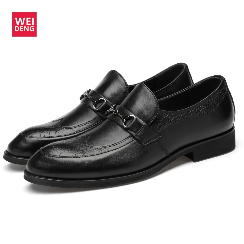 WeiDeng Men Genuine Leather Women Business Shoes Work Slip On Lace Up Office Flat Comfortable High Quality Plus Size 36-45 
WeiDeng Men Genuine Leather Women Business Shoes Work Slip On Lace Up Office Flat Comfortable High Quality Plus Size 36-45