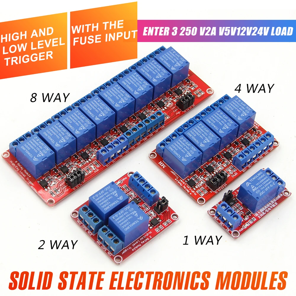 LIZAO 1 2 4 8 Channel 5V 12V Relay Module Board Shield with Optocoupler Support High and Low Level Trigger for Arduino
LIZAO 1 2 4 8 Channel 5V 12V Relay Module Board Shield with Optocoupler Support High and Low Level Trigger for Arduino