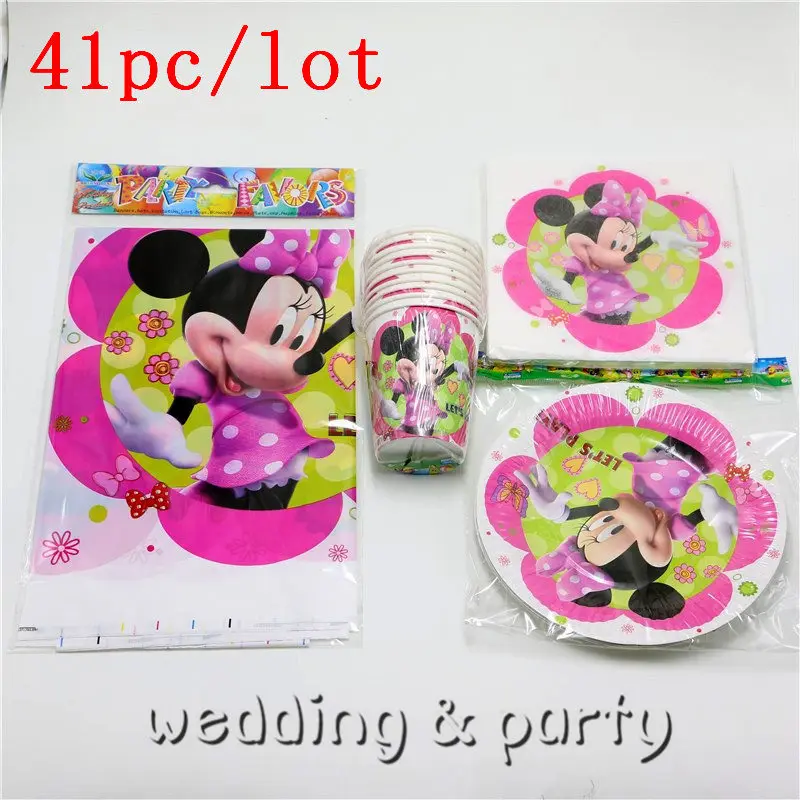 Party Set 41PCS Minnie Mouse Cartoon theme party Tableware Paper Plate Napkins For Kid Birthday Party Supplies Decoration
Party Set 41PCS Minnie Mouse Cartoon theme party Tableware Paper Plate Napkins For Kid Birthday Party Supplies Decoration