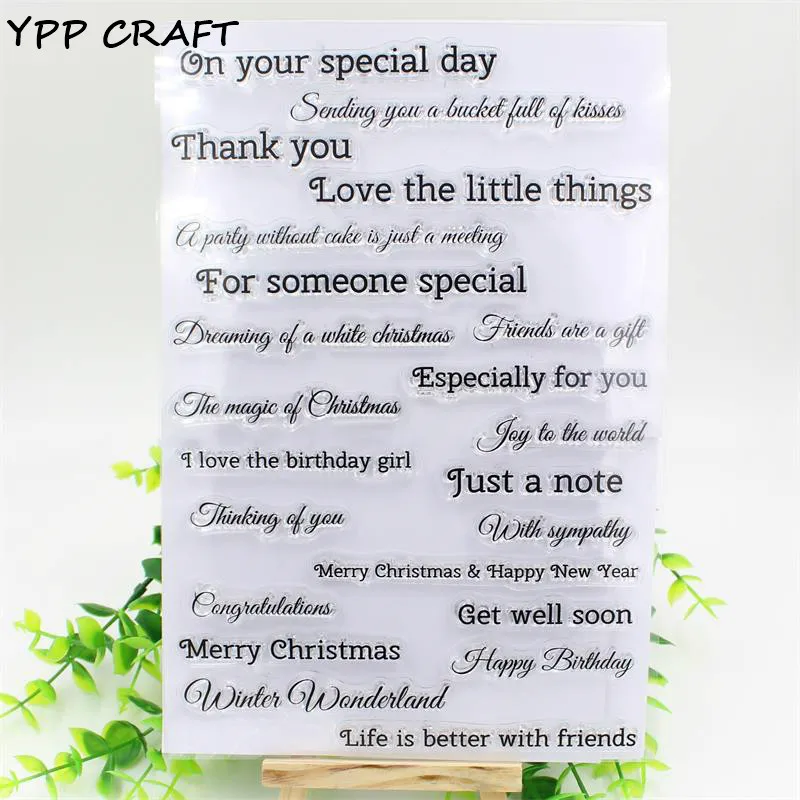 YPP CRAFT Special Day Transparent Clear Silicone Stamp/Seal for DIY scrapbooking/photo album Decorative clear stamp sheets 977
YPP CRAFT Special Day Transparent Clear Silicone Stamp/Seal for DIY scrapbooking/photo album Decorative clear stamp sheets 977