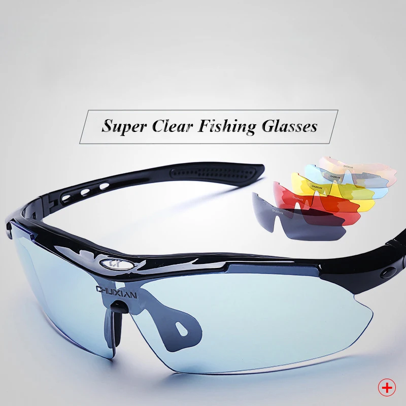 Polarized Fishing Glasses 5 Lens Watch Fish Float Boxed Eyewear Increased Clarity Lens Filter Blue Light Anti-UV Sunglasses
Polarized Fishing Glasses 5 Lens Watch Fish Float Boxed Eyewear Increased Clarity Lens Filter Blue Light Anti-UV Sunglasses