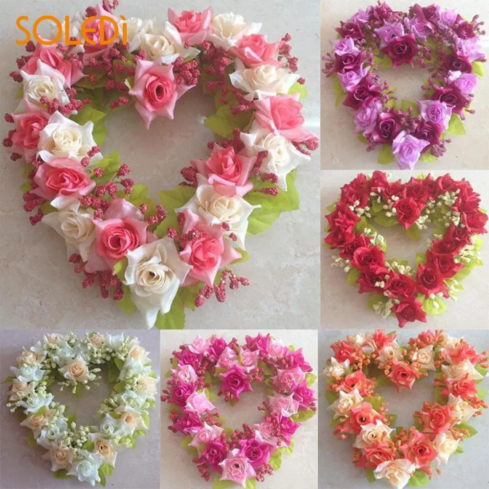 Artificial Flowers Flower Wreaths Flower Ring Durable Silk Cloth Heart Shaped Wedding Decoration Home Decor Hanging DIY
Artificial Flowers Flower Wreaths Flower Ring Durable Silk Cloth Heart Shaped Wedding Decoration Home Decor Hanging DIY