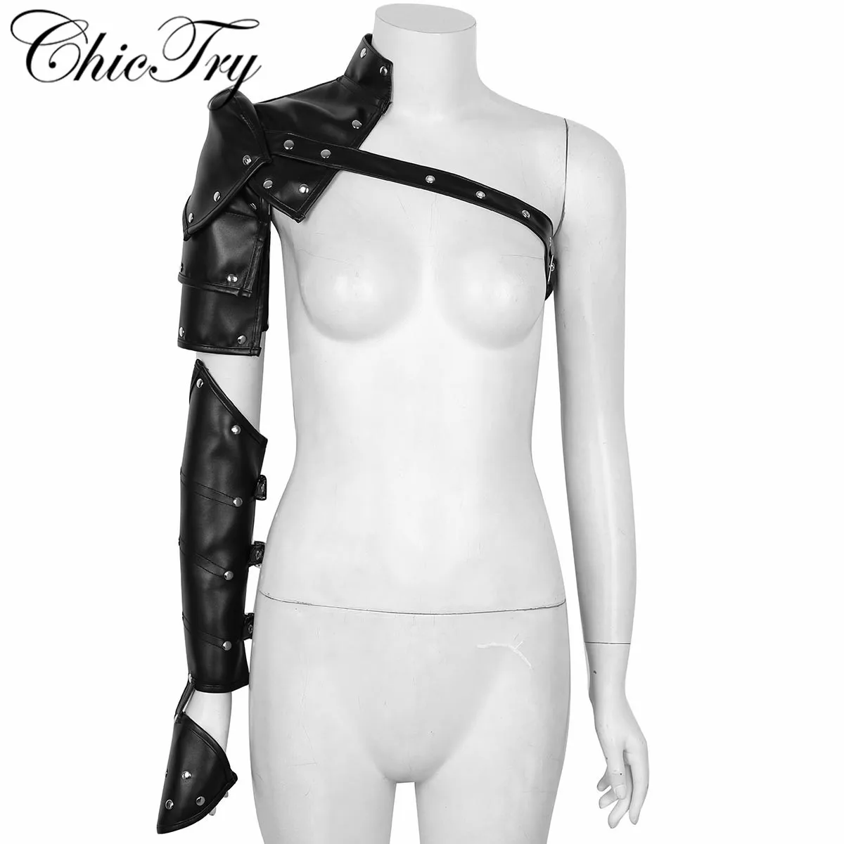 2PCS Mens Gothic Steampunk Style PU Adjustable Metal Rivets Shoulder Armors with Arm Strap Set Cosplay Party Costume Accessory
2PCS Mens Gothic Steampunk Style PU Adjustable Metal Rivets Shoulder Armors with Arm Strap Set Cosplay Party Costume Accessory