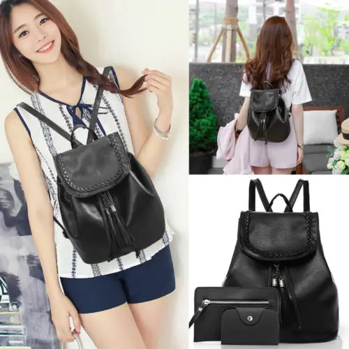 3PCS Set Women PU Leather Backpack School Bags Hangable Pouch Case Shoulder Storage Bag Card Holder Purse Travel Organizer
3PCS Set Women PU Leather Backpack School Bags Hangable Pouch Case Shoulder Storage Bag Card Holder Purse Travel Organizer