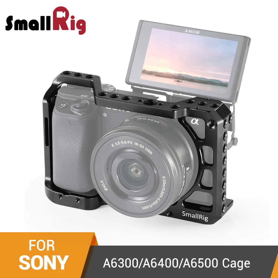 SmallRig a6400 DSLR Cage for Sony A6300/ A6400 /A6500 Form-Fitted Camera Cage With 1/4' And 3/8' Threading Holes - 2310
SmallRig a6400 DSLR Cage for Sony A6300/ A6400 /A6500 Form-Fitted Camera Cage With 1/4' And 3/8' Threading Holes - 2310