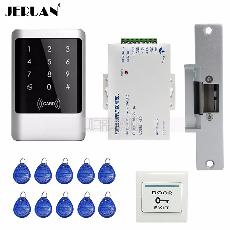 FREE SHIPPING DIY Waterproof Rfid Door Access Control Kit Set With Electric Strike Lock + 10 RFID keyfob Card+Access Power
FREE SHIPPING DIY Waterproof Rfid Door Access Control Kit Set With Electric Strike Lock + 10 RFID keyfob Card+Access Power