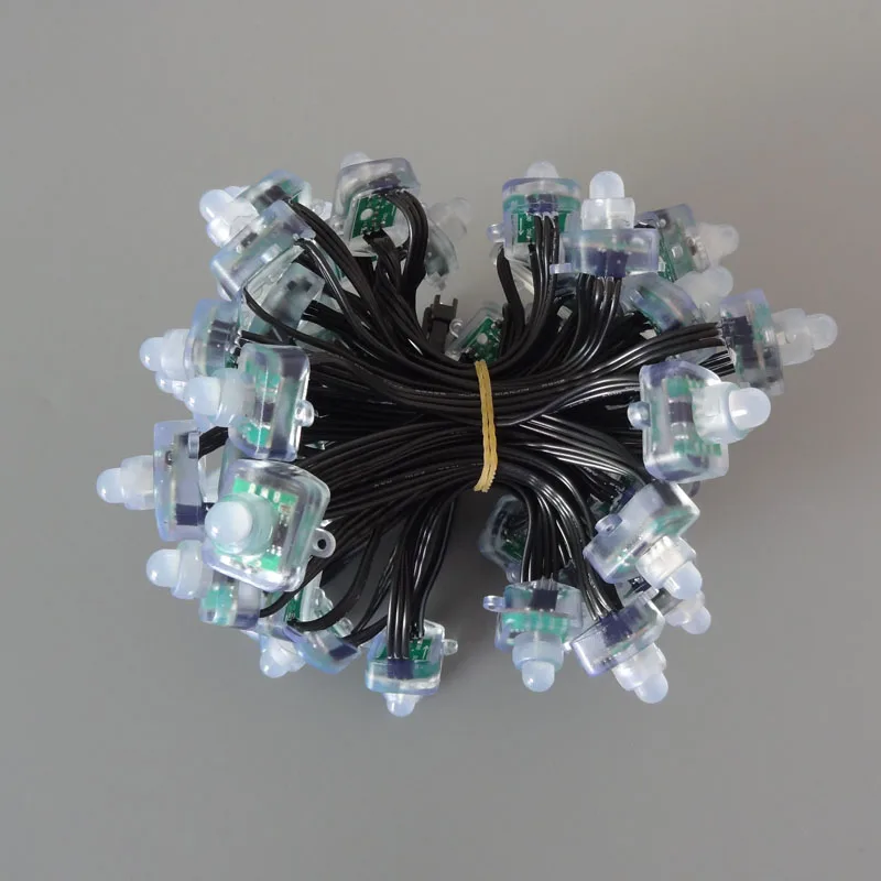 Square type DC5V addressable 12mm WS2811 led smart pixel node light,RGB full color;RGB 20AWG all BLACK wire,IP68;50pcs a strand
Square type DC5V addressable 12mm WS2811 led smart pixel node light,RGB full color;RGB 20AWG all BLACK wire,IP68;50pcs a strand