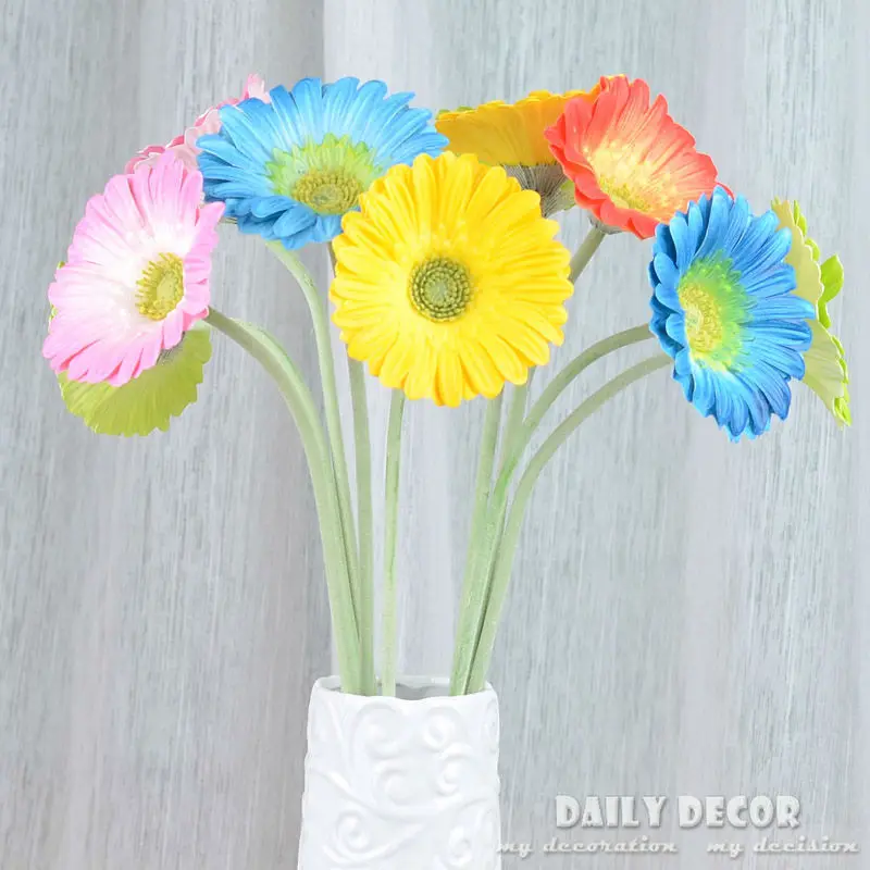 wholesale ! real touch daisy PU artificial flowers felt gerbera Wedding decoration floral 62cm flores planta 20pcs free shipping
wholesale ! real touch daisy PU artificial flowers felt gerbera Wedding decoration floral 62cm flores planta 20pcs free shipping