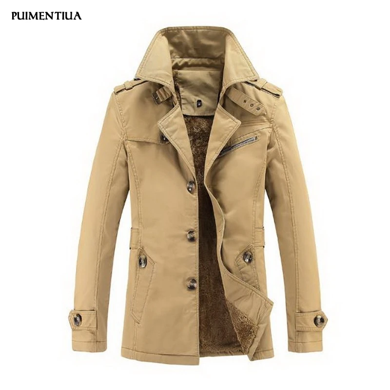 Puimentiua 2019 Men Trench Casual Coat Plus velvet thickening Male Overcoat Autumn Winter Solid Warm Cotton Trench Plus Size 5XL
Puimentiua 2019 Men Trench Casual Coat Plus velvet thickening Male Overcoat Autumn Winter Solid Warm Cotton Trench Plus Size 5XL