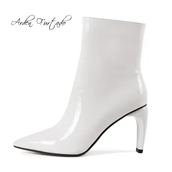 Arden Furtado autumn winter high heels strange style fashion zipper ankle boots shoes woman genuine leather white matin boots
Arden Furtado autumn winter high heels strange style fashion zipper ankle boots shoes woman genuine leather white matin boots