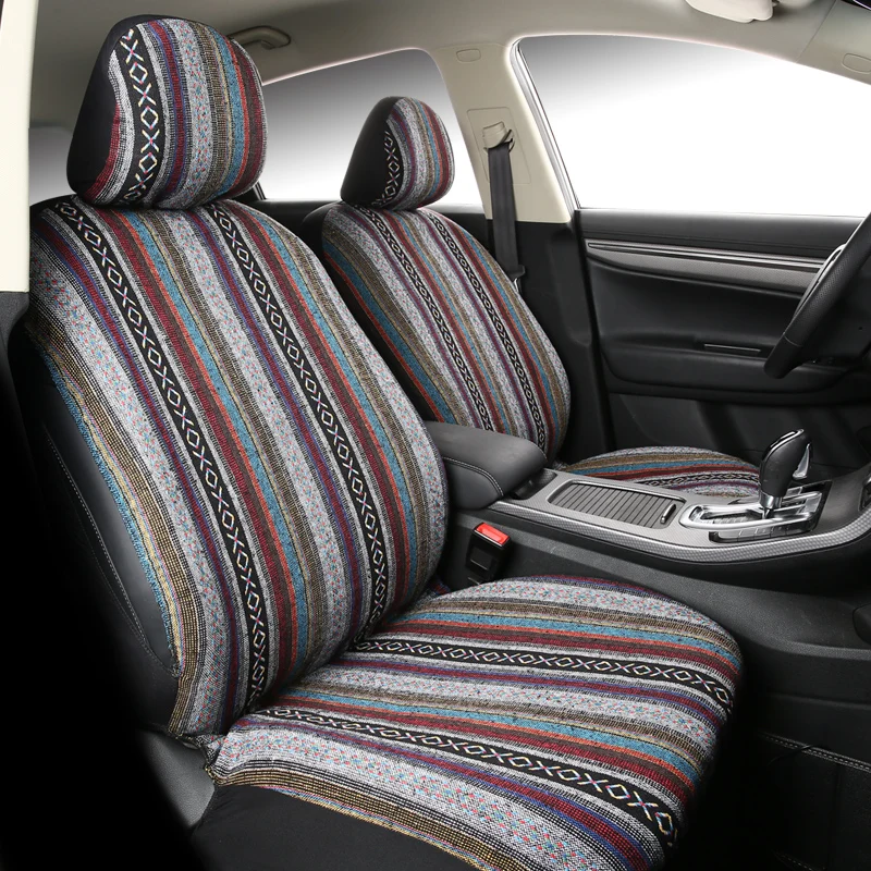 Car Seat Covers flax Color bar stripe Ethnic style Universal Front Rear Seat Full Cover Interior Accessories New For Kia Nissan
Car Seat Covers flax Color bar stripe Ethnic style Universal Front Rear Seat Full Cover Interior Accessories New For Kia Nissan