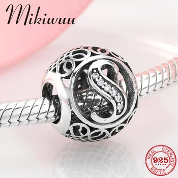 925 Sterling Silver Hollow out Letter S Crystal Clear CZ fine diy bead Jewelry making Fit Original Pandora Charms Bracelets
925 Sterling Silver Hollow out Letter S Crystal Clear CZ fine diy bead Jewelry making Fit Original Pandora Charms Bracelets