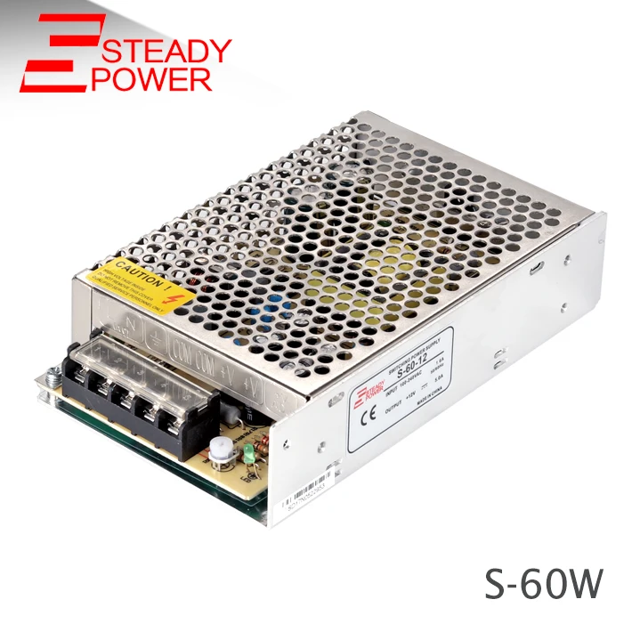 110v 220v ac input 12v 60w dc power adapter 12 volt 5 amp cctv power supply 60 watt led switching power supply S-60-12
110v 220v ac input 12v 60w dc power adapter 12 volt 5 amp cctv power supply 60 watt led switching power supply S-60-12