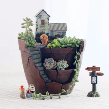 1 piece Resin Flowers Pot On Plants Succulents Micro-landscape Pots Garden Decoration Planter S
1 piece Resin Flowers Pot On Plants Succulents Micro-landscape Pots Garden Decoration Planter S
