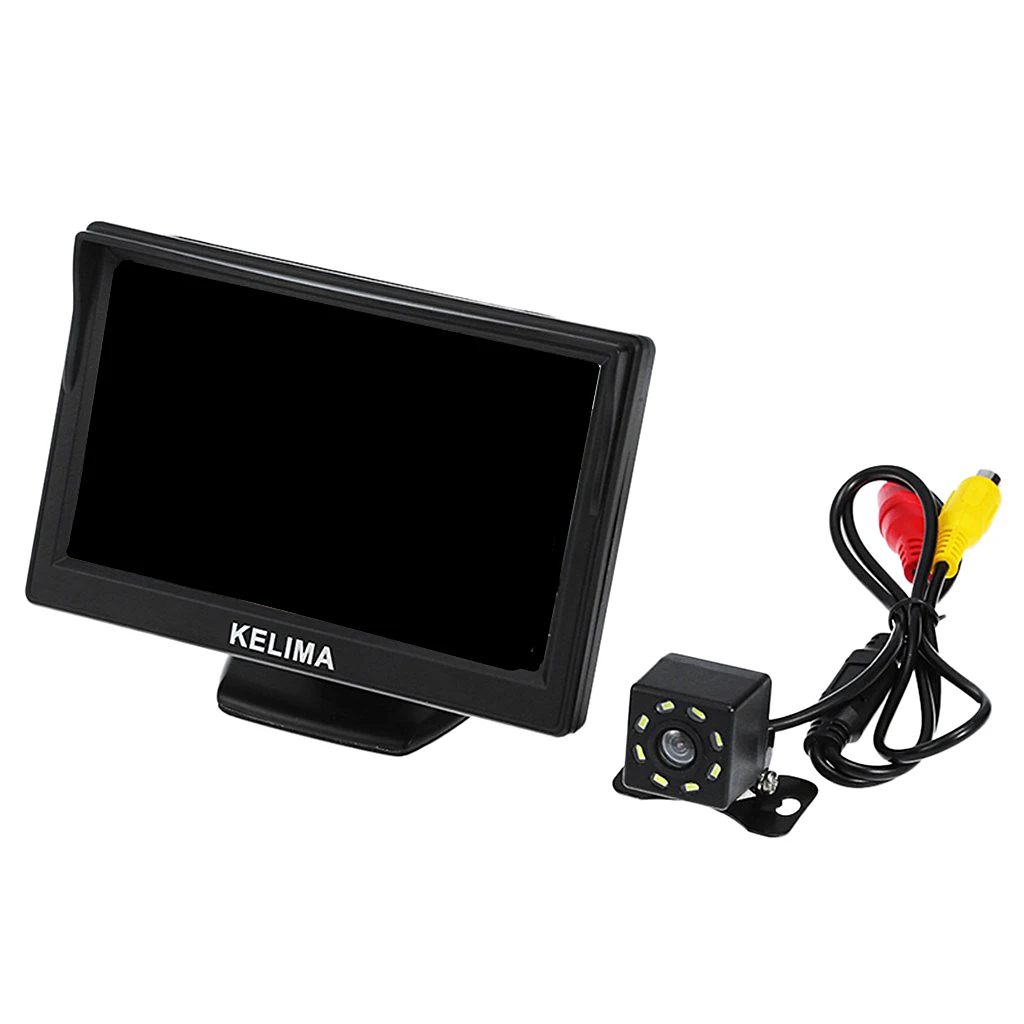 General fit Car 8 IR LED Rearview Camera + 5 inch Screen Display Automatically Switch Waterproof
General fit Car 8 IR LED Rearview Camera + 5 inch Screen Display Automatically Switch Waterproof